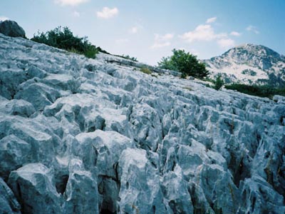karst du sommet de l'Orjen
