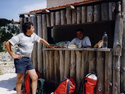 Pause au bar du col de l'Orjen